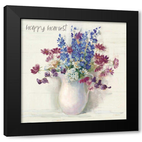 Harvest Ironstone Bouquet II Black Modern Wood Framed Art Print by Rowan, Carol