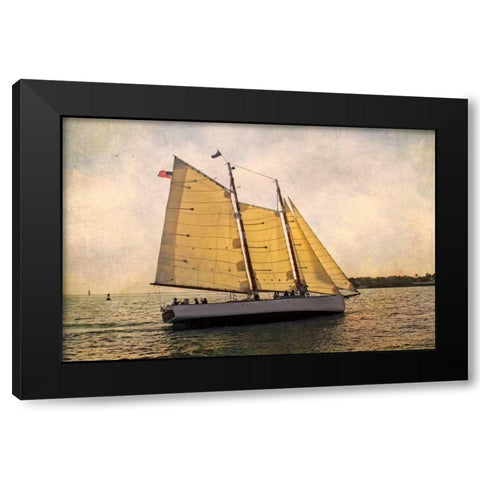 Morning Sail Black Modern Wood Framed Art Print with Double Matting by Van Swearingen, Debra