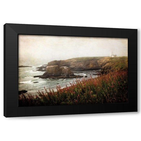 Coastal Mist Black Modern Wood Framed Art Print with Double Matting by Van Swearingen, Debra