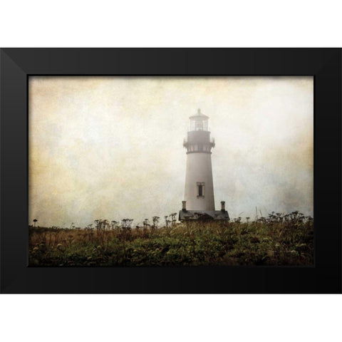 Lonely Lighthouse II Black Modern Wood Framed Art Print by Van Swearingen, Debra