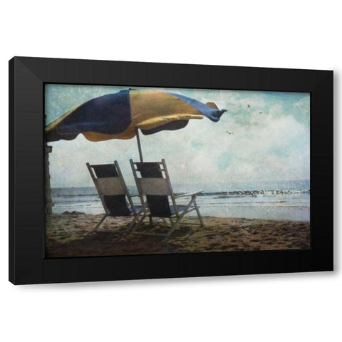 Sea For Two Black Modern Wood Framed Art Print with Double Matting by Van Swearingen, Debra