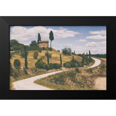 Strada Bianca I Black Modern Wood Framed Art Print by Aledanda