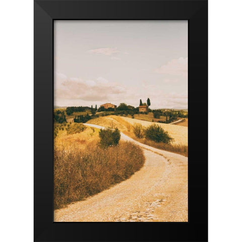 Strada Bianca II Black Modern Wood Framed Art Print by Aledanda