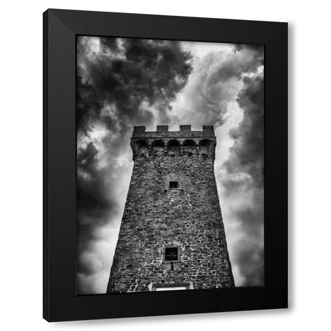 Gargonza Black Modern Wood Framed Art Print with Double Matting by Aledanda