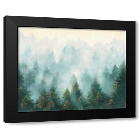 Misty Forest Black Modern Wood Framed Art Print by Purinton, Julia