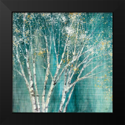 Blue Birch Flipped Black Modern Wood Framed Art Print by Purinton, Julia