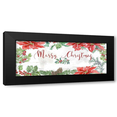 Farmhouse Holidays Merry Christmas Black Modern Wood Framed Art Print by Grove, Beth