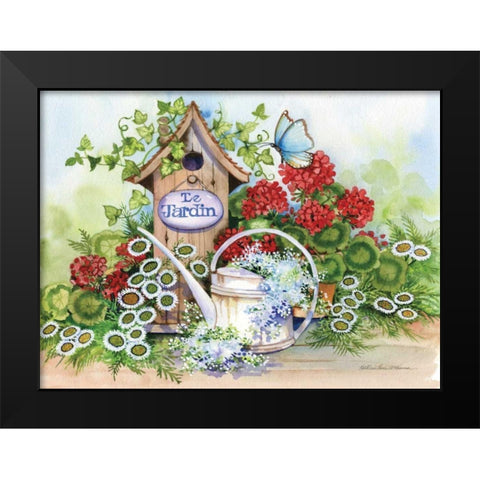 Le Jardin Black Modern Wood Framed Art Print by McKenna, Kathleen Parr