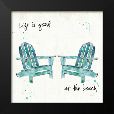 Beach Divas Salt Water Black Modern Wood Framed Art Print by Tavoletti, Anne