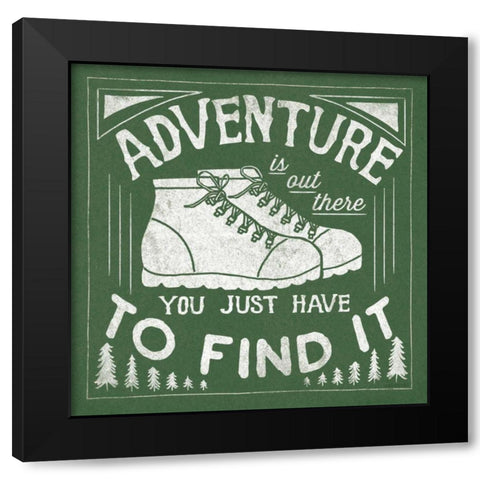 The Great Outdoors VII Green Black Modern Wood Framed Art Print by Marshall, Laura