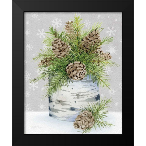 Birch Vase II on Gray Crop Black Modern Wood Framed Art Print by McKenna, Kathleen Parr