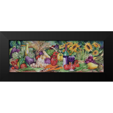Vegetable Medley Black Modern Wood Framed Art Print by McKenna, Kathleen Parr