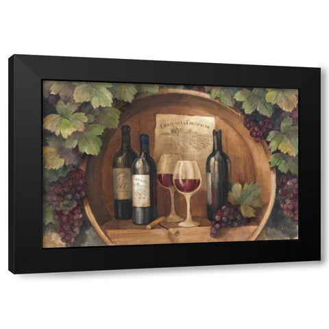 At the Winery - Wag Black Modern Wood Framed Art Print with Double Matting by Hristova, Albena