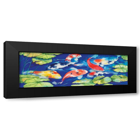 Koi Black Modern Wood Framed Art Print by McKenna, Kathleen Parr