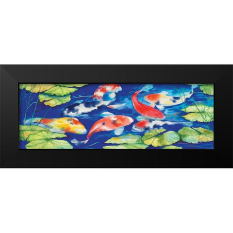 Koi Black Modern Wood Framed Art Print by McKenna, Kathleen Parr