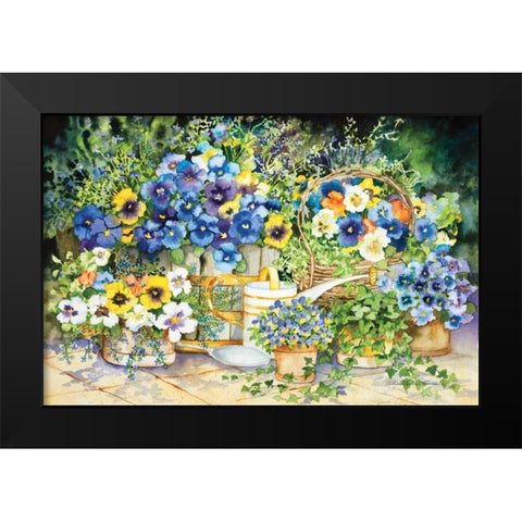 Simply Charming Black Modern Wood Framed Art Print by McKenna, Kathleen Parr