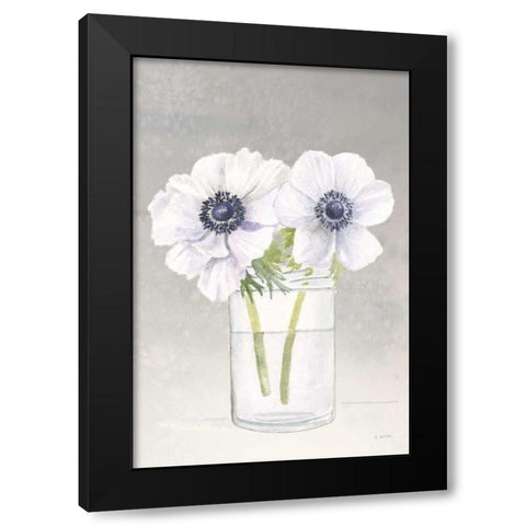 Tranquil Blossoms I Black Modern Wood Framed Art Print with Double Matting by Wiens, James