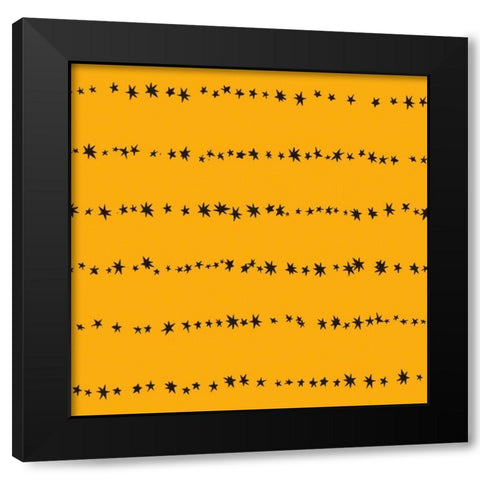 Spooky Halloween Pattern III Black Modern Wood Framed Art Print with Double Matting by Wild Apple Portfolio