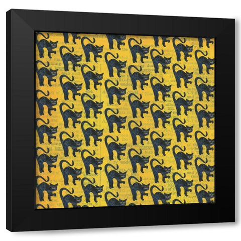 Halloween Pattern III Black Modern Wood Framed Art Print with Double Matting by Prahl, Courtney