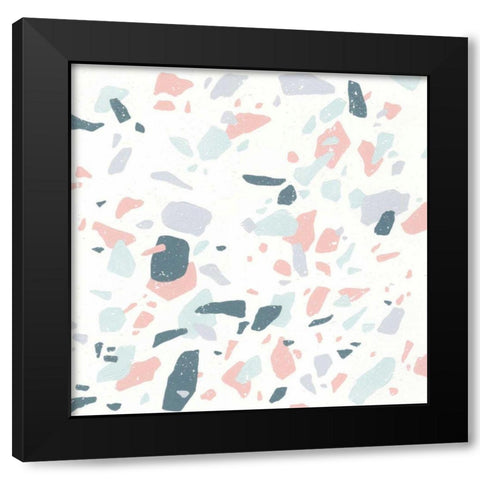 Terrazzo II Black Modern Wood Framed Art Print with Double Matting by Hershey, Moira