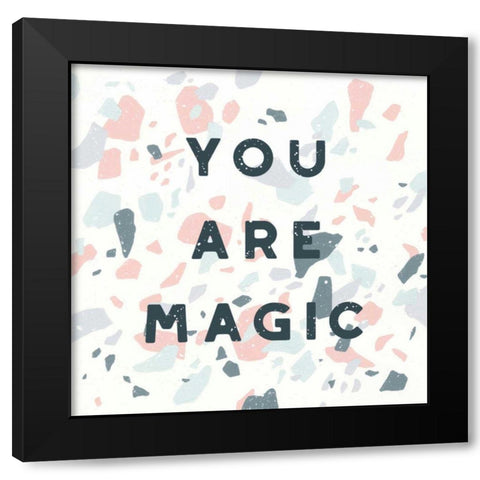 Terrazzo Inspiration I Black Modern Wood Framed Art Print by Hershey, Moira