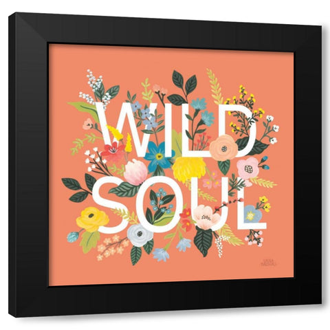 Wild Garden I Black Modern Wood Framed Art Print by Marshall, Laura