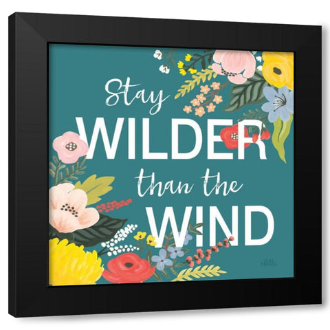 Wild Garden III Black Modern Wood Framed Art Print with Double Matting by Marshall, Laura