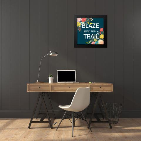 Wild Garden IV Black Modern Wood Framed Art Print by Marshall, Laura