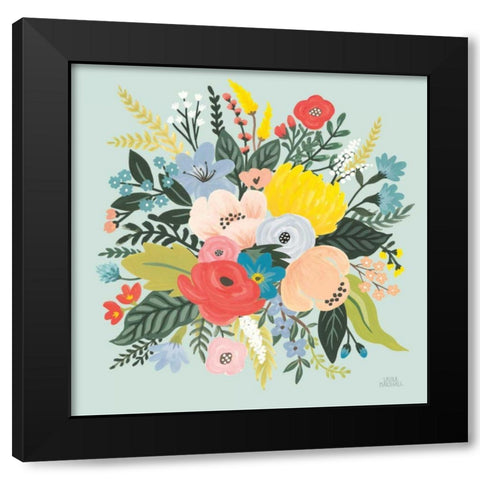 Wild Garden V Black Modern Wood Framed Art Print by Marshall, Laura