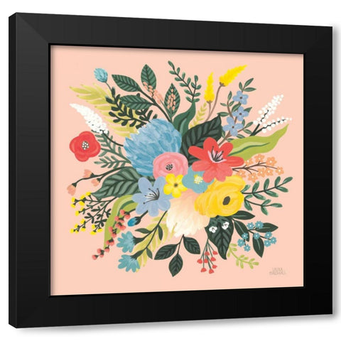 Wild Garden VI Black Modern Wood Framed Art Print with Double Matting by Marshall, Laura