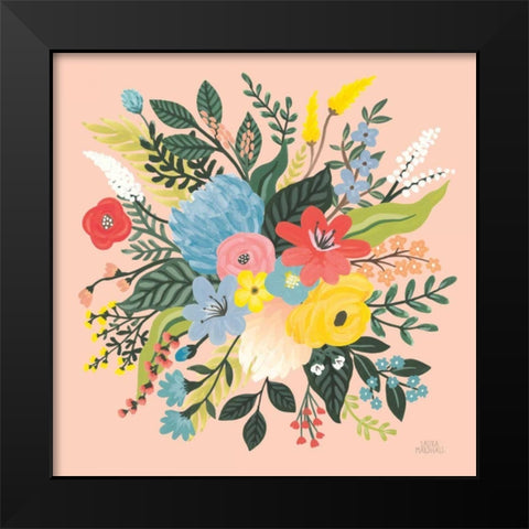 Wild Garden VI Black Modern Wood Framed Art Print by Marshall, Laura