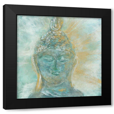 Buddha Bright II Black Modern Wood Framed Art Print with Double Matting by Paschke, Chris