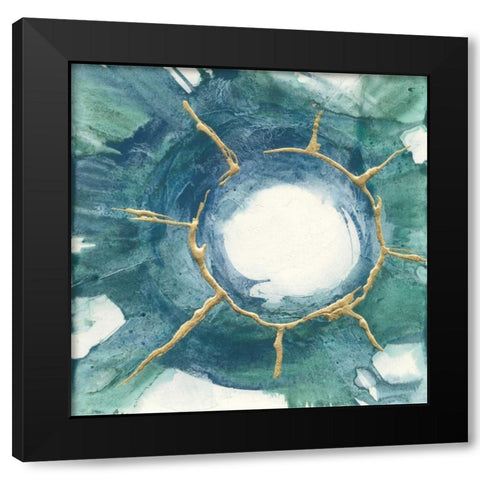 Dharma Wheel I Black Modern Wood Framed Art Print by Paschke, Chris