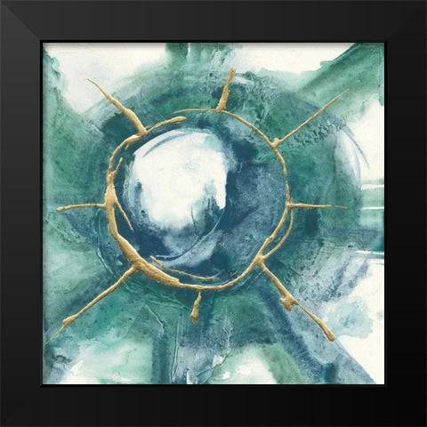 Dharma Wheel II Black Modern Wood Framed Art Print by Paschke, Chris
