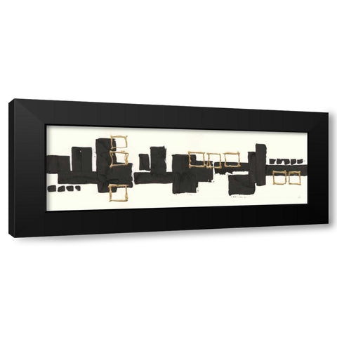 Gilded Boxes II Black Modern Wood Framed Art Print with Double Matting by Paschke, Chris