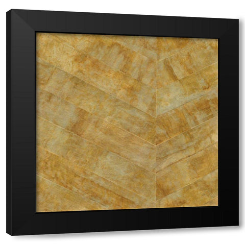 Gilded Herringbone I Black Modern Wood Framed Art Print by Paschke, Chris