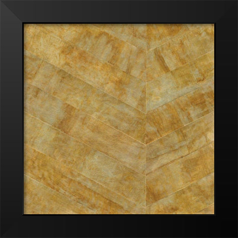 Gilded Herringbone I Black Modern Wood Framed Art Print by Paschke, Chris