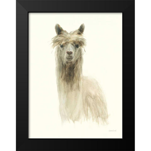 Classic Llamas I Black Modern Wood Framed Art Print by Nai, Danhui