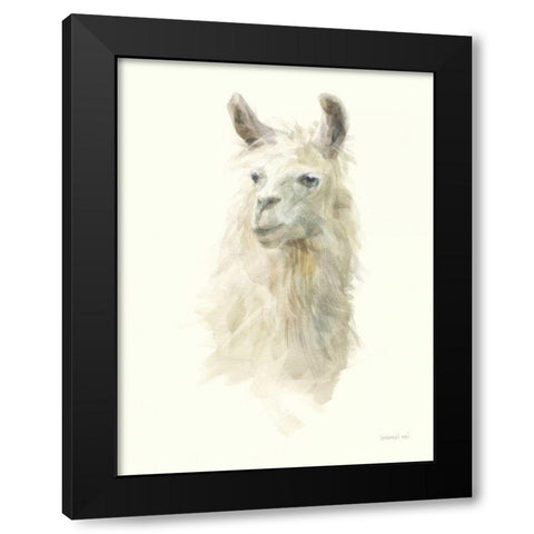 Classic Llamas II Black Modern Wood Framed Art Print with Double Matting by Nai, Danhui