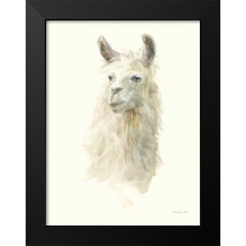 Classic Llamas II Black Modern Wood Framed Art Print by Nai, Danhui