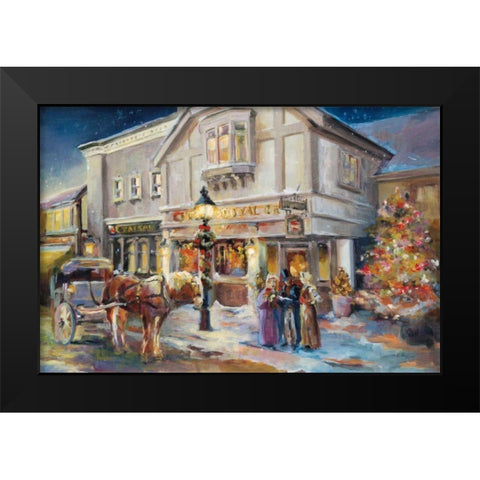 A Christmas Night Light Black Modern Wood Framed Art Print by Hageman, Marilyn