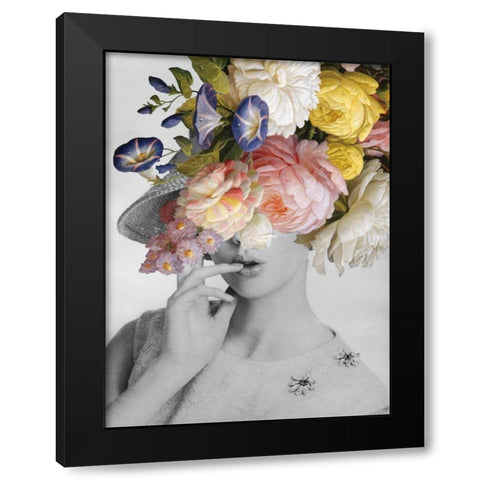 Garden Party I Black Modern Wood Framed Art Print with Double Matting by Wild Apple Portfolio