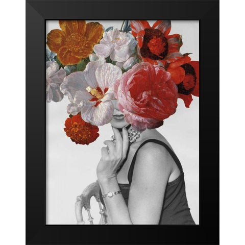 Garden Party II Black Modern Wood Framed Art Print by Wild Apple Portfolio