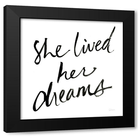 She Lived Her Dreams Black Modern Wood Framed Art Print with Double Matting by Schlabach, Sue