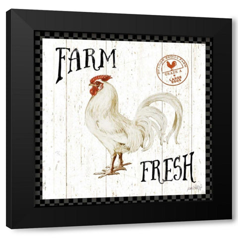 Free Range Fresh III Checker Border Black Modern Wood Framed Art Print by Pertiet, Katie