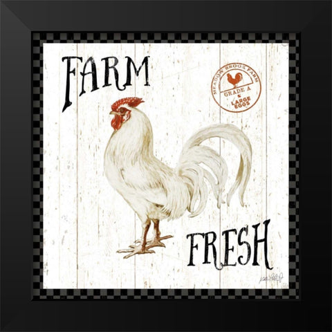 Free Range Fresh III Checker Border Black Modern Wood Framed Art Print by Pertiet, Katie