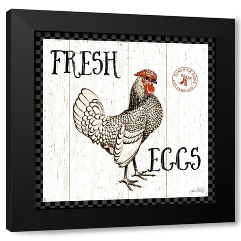 Free Range Fresh IV Checker Border Black Modern Wood Framed Art Print by Pertiet, Katie