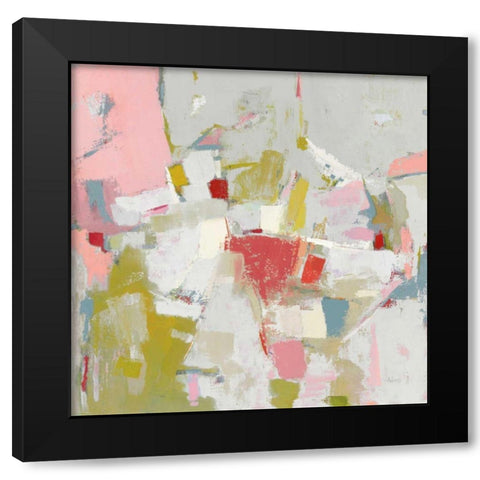 And All That Jazz Pink Black Modern Wood Framed Art Print by Adams, Phyllis