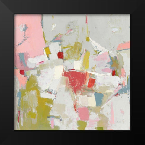 And All That Jazz Pink Black Modern Wood Framed Art Print by Adams, Phyllis