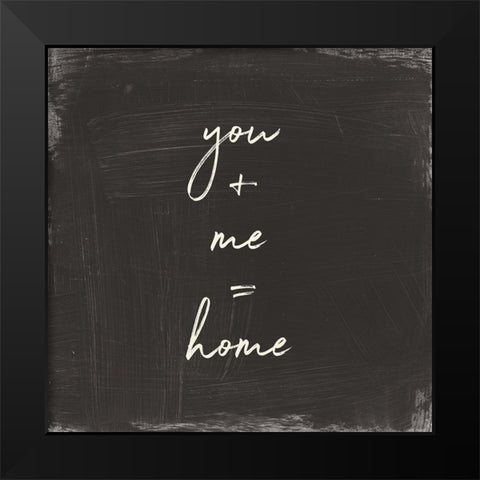 My Home Inspiration I Black Modern Wood Framed Art Print by Wild Apple Portfolio